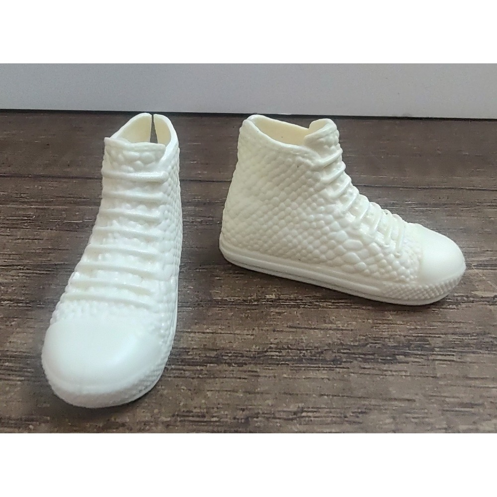 Modern Ken doll shoes FASHIONISTAS sneakers cream HI-TOPS gym shoes texture Z26
